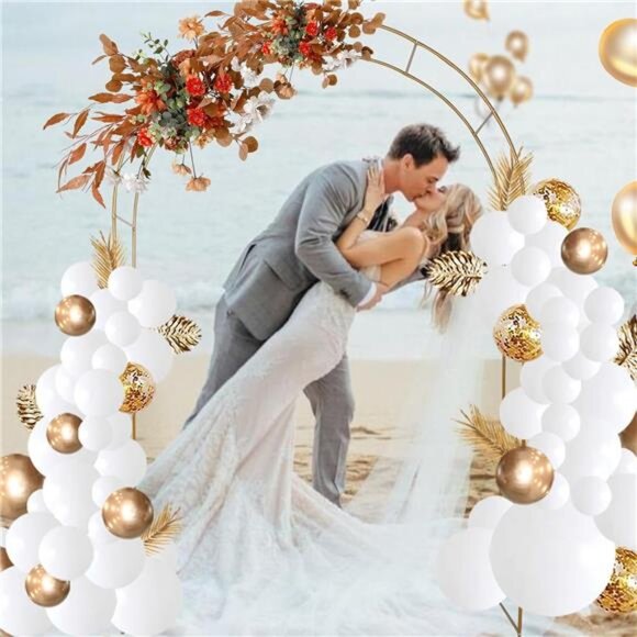 7.8ft Backdrop Stand-Balloon Arch Kit,Stable BalloonArch Frame,Metal WeddingArch - Picture 2 of 8